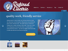 Tablet Screenshot of definedelectric.com
